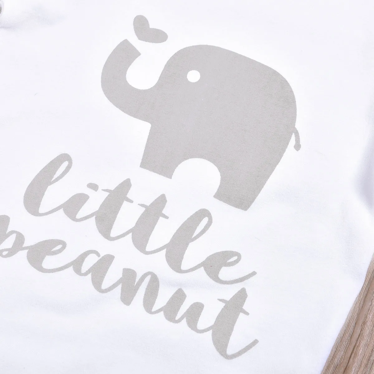 3-piece Baby Little Peanut Bodysuit Pants with Hat Set