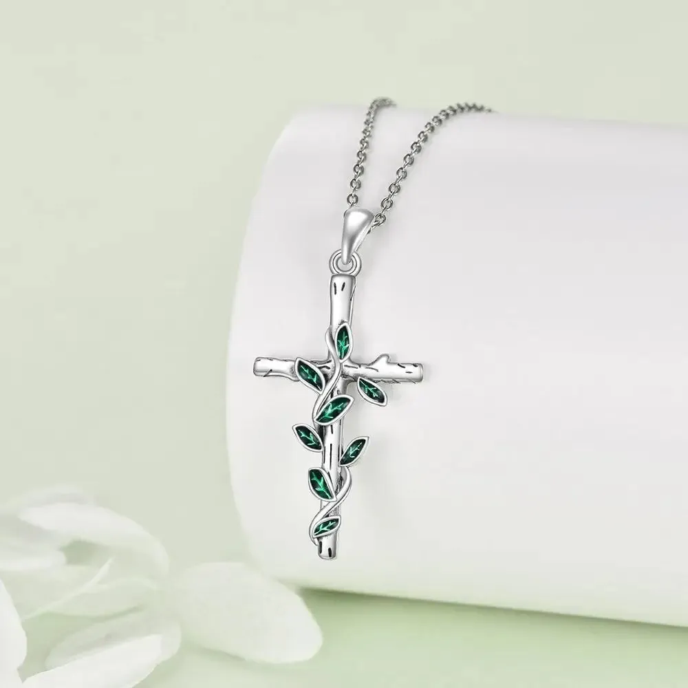 3pcs Cross Necklace and Earring Set