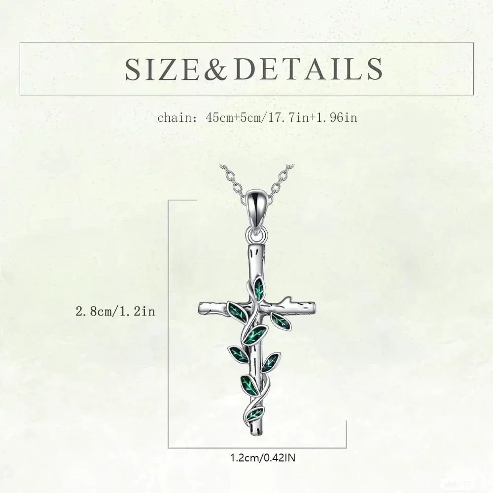 3pcs Cross Necklace and Earring Set