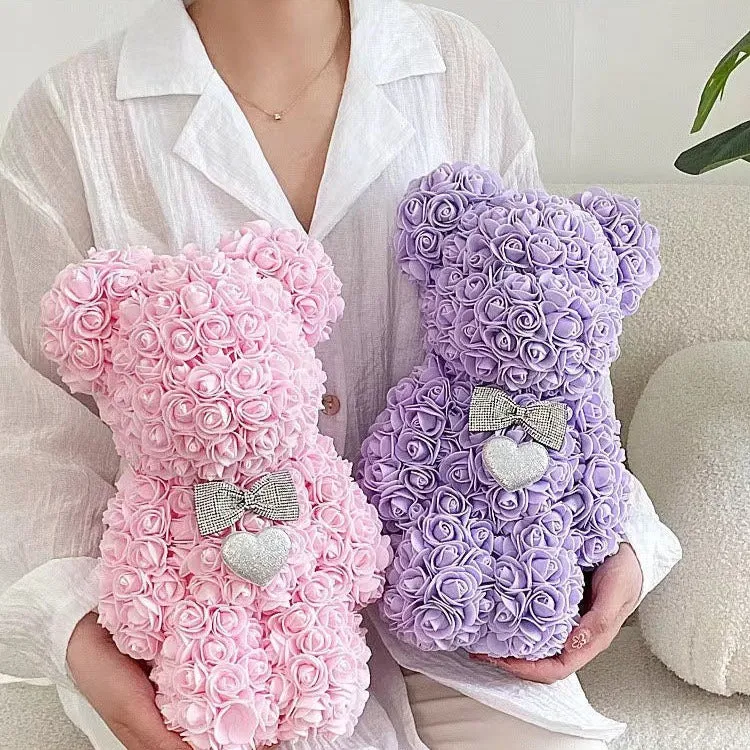 Artificial rose bear