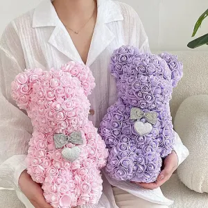 Artificial rose bear