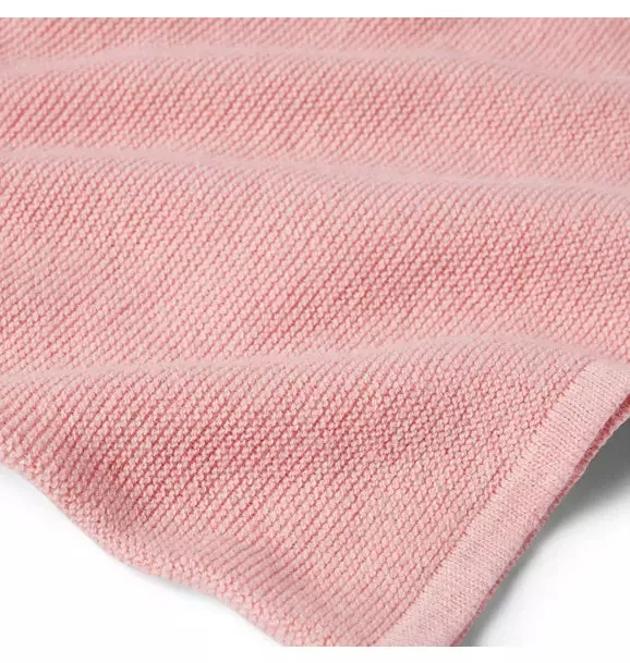 Baby Crochet Collar Matching Set - Rose Pink
