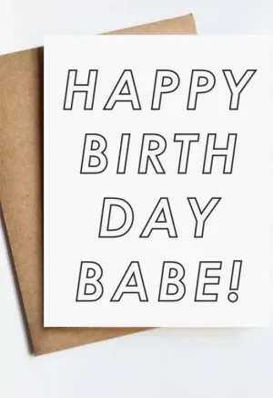 Birthday Babe Card
