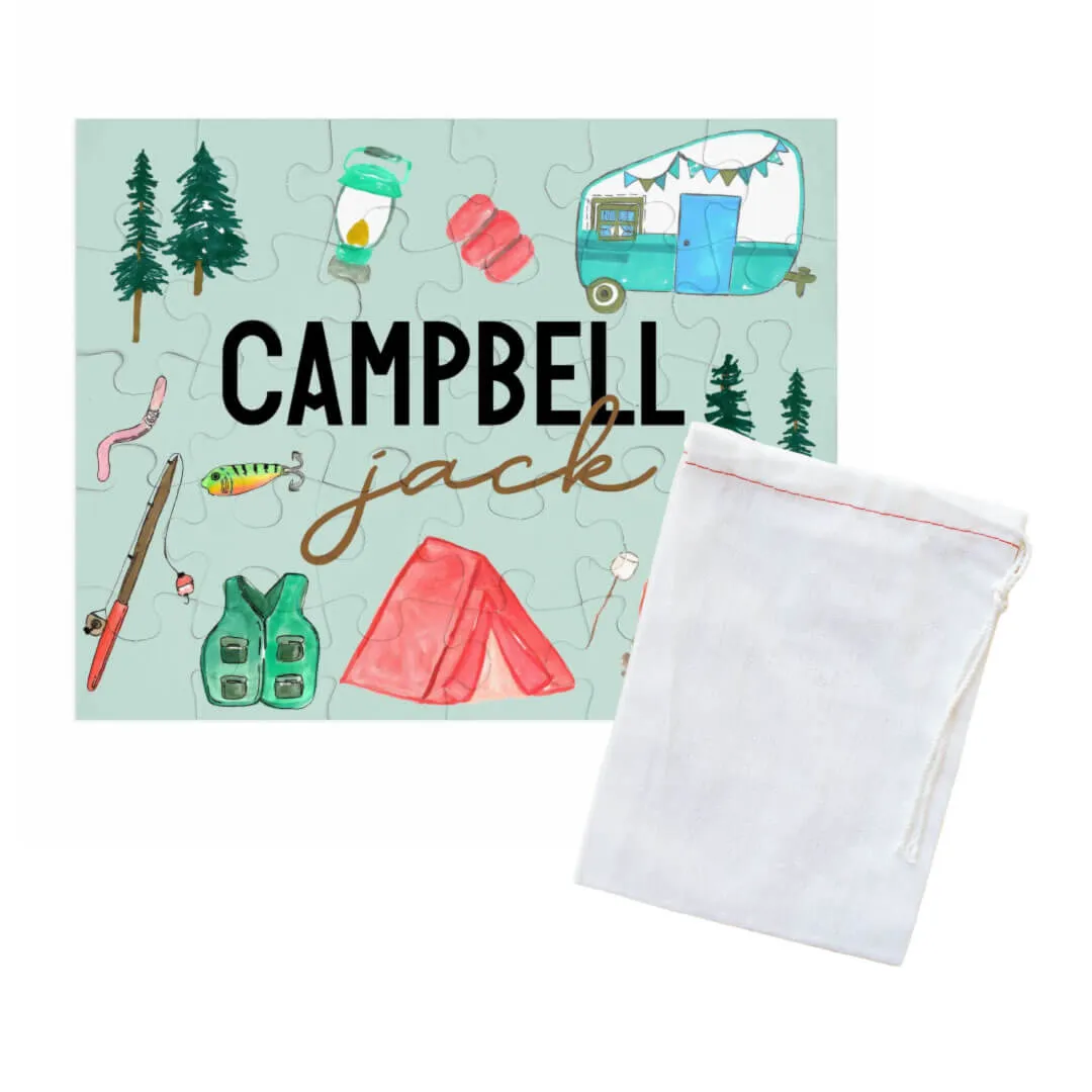 Kids Personalized 30 Piece Puzzle | Happy Camper
