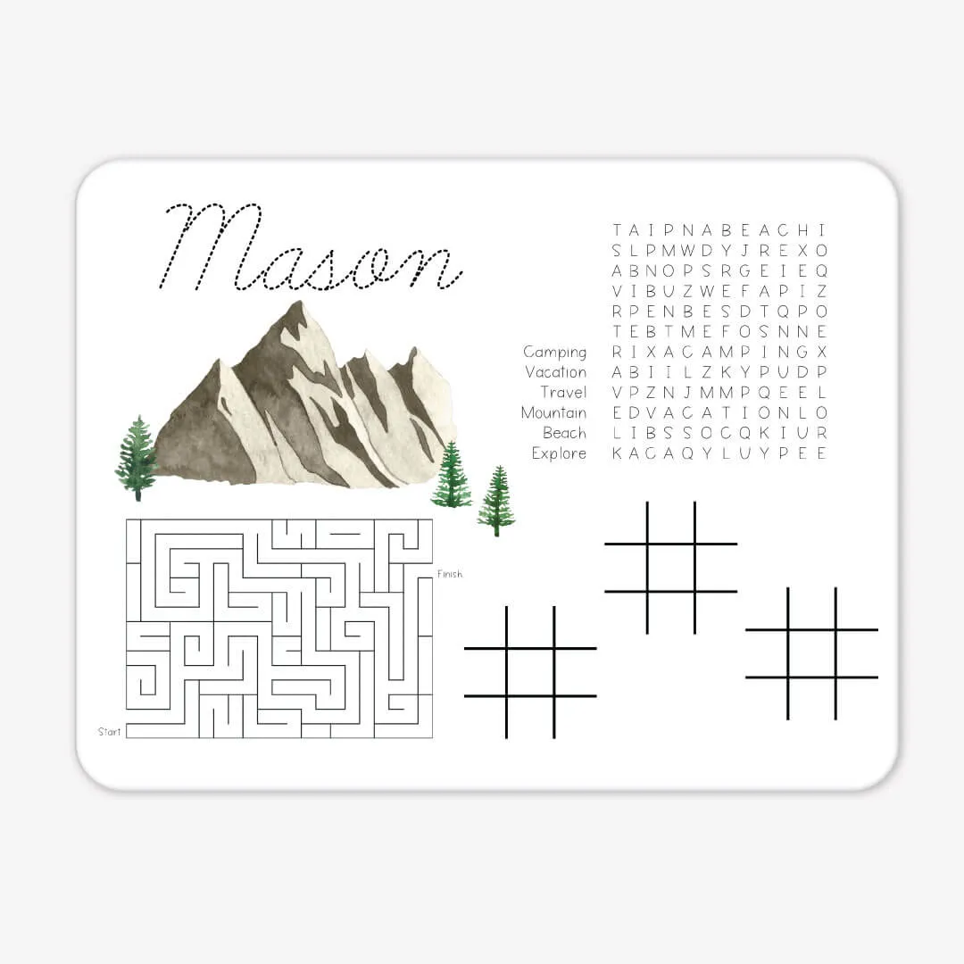 Kids Personalized Whiteboard | Adventure Busy Board