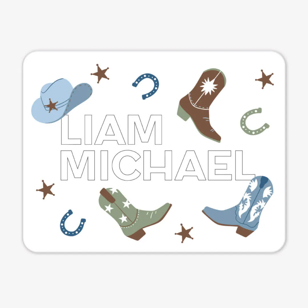Kids Personalized Whiteboard | Boot Scootin'