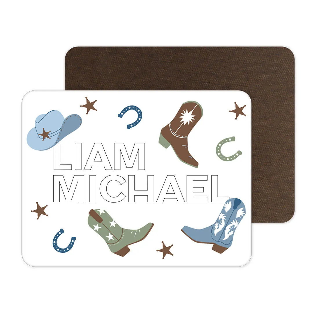Kids Personalized Whiteboard | Boot Scootin'