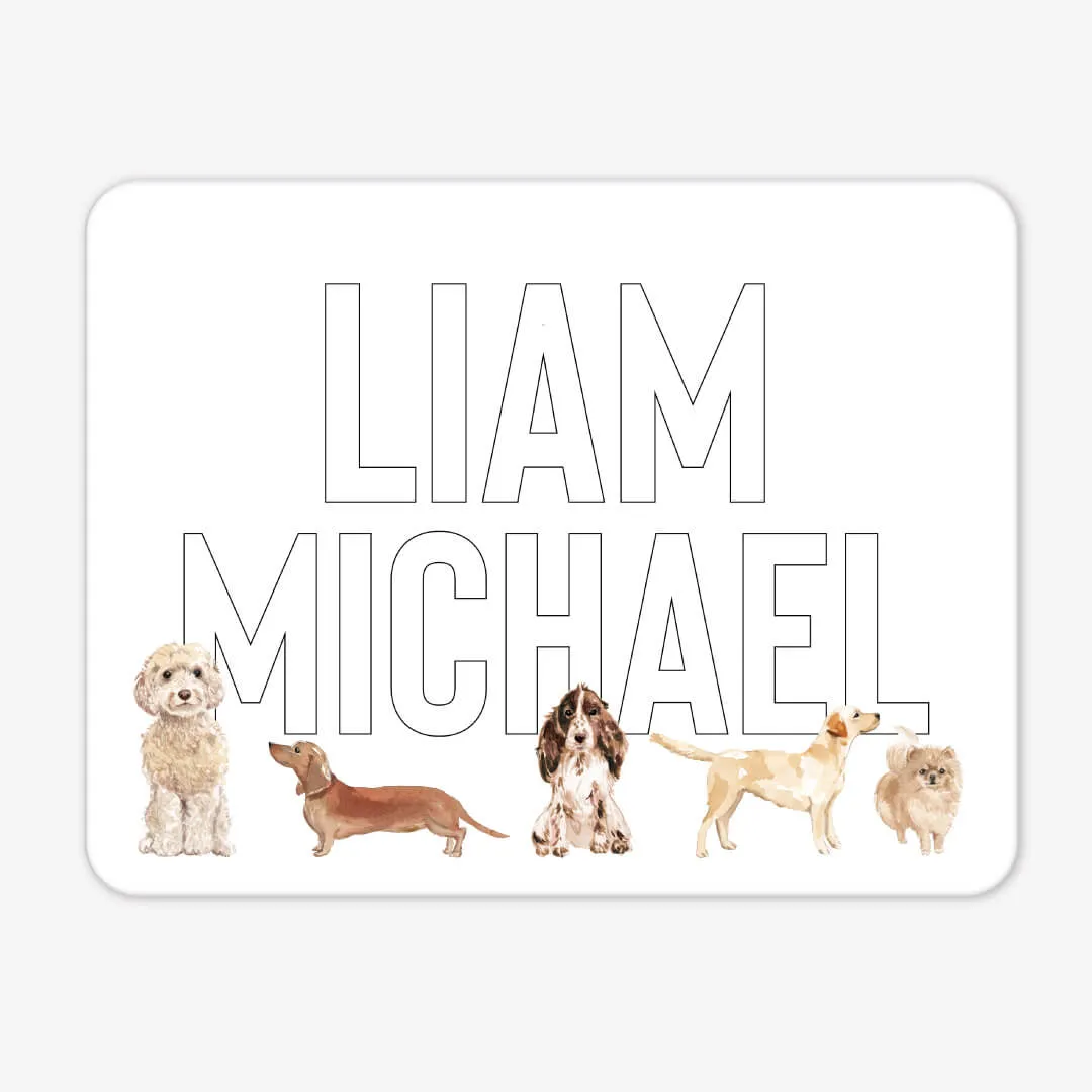 Kids Personalized Whiteboard | Puppy Love