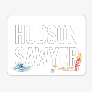 Kids Personalized Whiteboard | Surfs Up