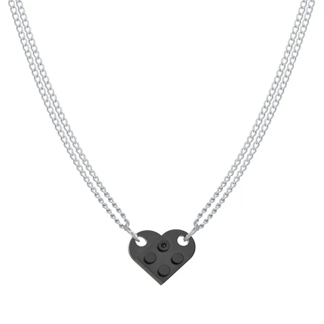 Lego Brick Heart Necklace