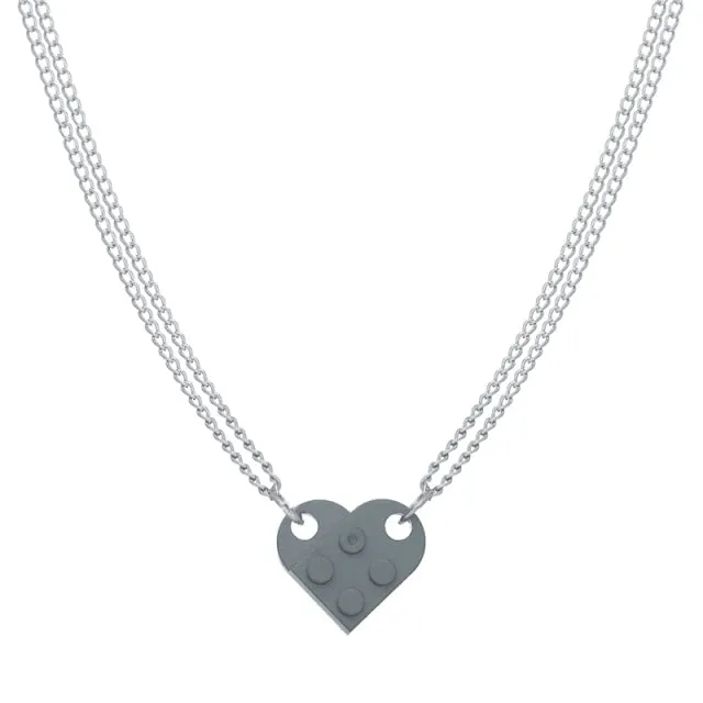 Lego Brick Heart Necklace