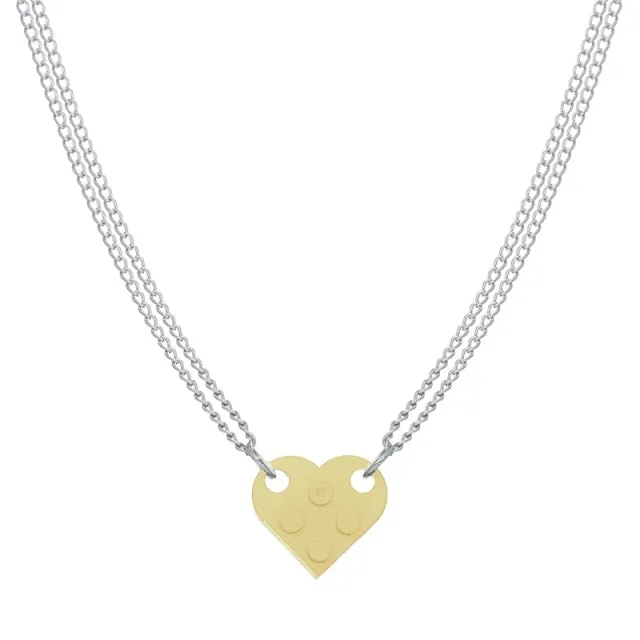 Lego Brick Heart Necklace