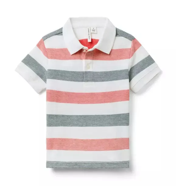 The Classic Striped Pique Polo
