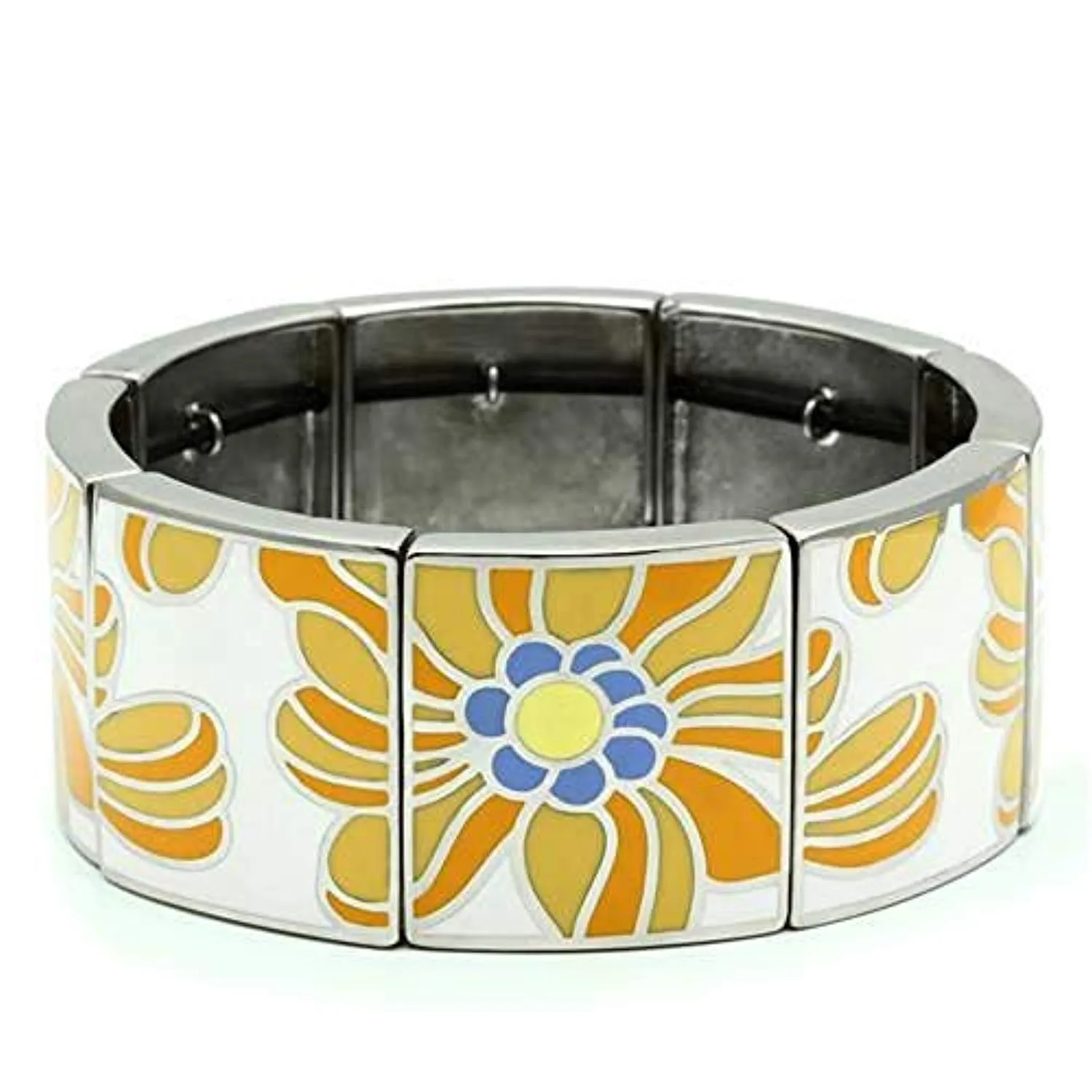 WildKlass Stainless Steel Flower Bracelet High Polished (no Plating) Women